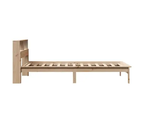 Lova Su Knygų Spinta Be Čiužinio, 75X190cm Pušies Masyvas