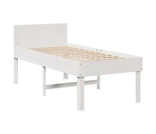 Lovos Rėmas Su Be Čiužinio, Baltas, 75X190cm Pušies Masyvas