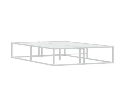 Gultas Rāmis Bez Matrača, Balts, 120X200 Cm, Metāls Vidaxl