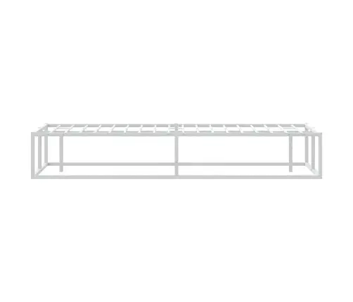 Gultas Rāmis Bez Matrača, Balts, 120X200 Cm, Metāls Vidaxl