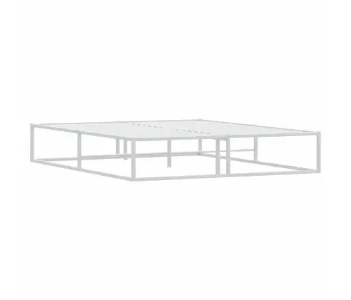 Gultas Rāmis Bez Matrača, Balts, 160X200 Cm, Metāls Vidaxl