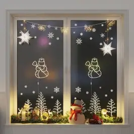 Jõulutuled, Lumememme Siluett, 2 Tk, 35 Led, Soe Valge