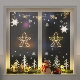 Kalėdiniai Žibintai Angel Silhouette 2 Vnt 50 Led Šiltai Balta