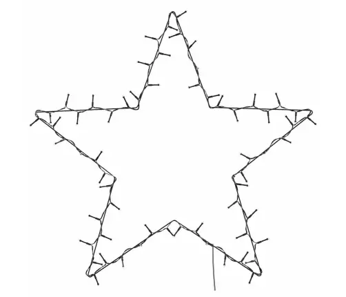 Ziemassvētku Gaismas Star Silhouette 80 Gaismas Diodes Vidaxl