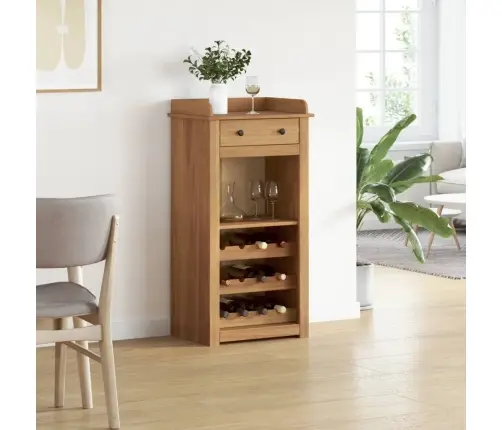 Vīna Skapītis Panama, 57X40X111,5 Cm, Priedes Masīvkoks Vidaxl