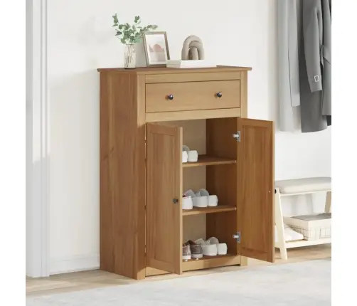 Apavu Skapītis Panama, 80X40X114 Cm, Priedes Masīvkoks Vidaxl