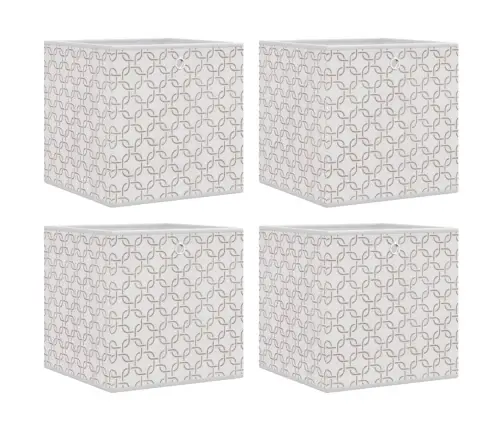 Salokāmas Uzglabāšanas Kastes 4 Gab 32X32X32 Cm Neausts Audums Vidaxl