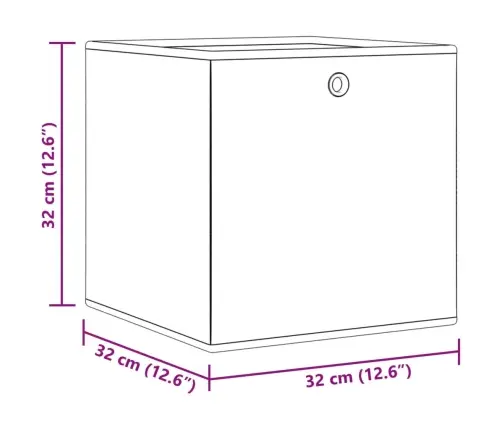 Salokāmas Uzglabāšanas Kastes 10 Gab 32X32X32 Cm Neausts Audums Vidaxl