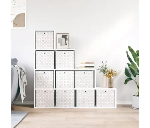 Salokāmas Uzglabāšanas Kastes 10 Gab 32X32X32 Cm Neausts Audums Vidaxl