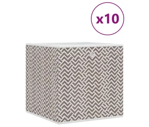 Salokāmas Uzglabāšanas Kastes 10 Gab. 32X32X32Cm Neausts Audums Vidaxl