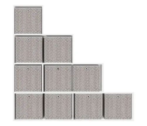 Salokāmas Uzglabāšanas Kastes 10 Gab. 32X32X32Cm Neausts Audums Vidaxl