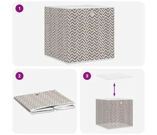 Salokāmas Uzglabāšanas Kastes 10 Gab. 32X32X32Cm Neausts Audums Vidaxl