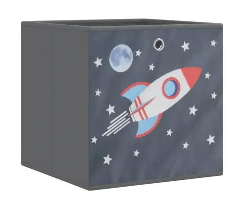 Salokāmas Uzglabāšanas Kastes 4 Gab 32X32X32 Cm Neausts Audums Vidaxl