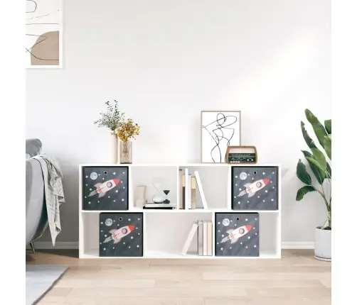 Salokāmas Uzglabāšanas Kastes 4 Gab 32X32X32 Cm Neausts Audums Vidaxl