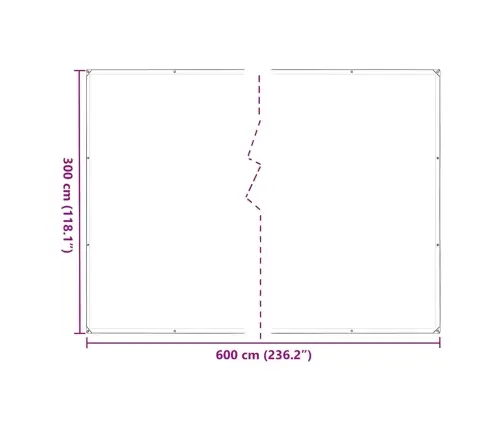 Augu Pārsegs Ar Cilpām 3X6 M Polietilēns Vidaxl