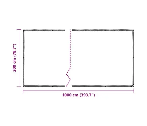 Augu Pārsegs Ar Cilpām 2X10 M Polietilēns Vidaxl