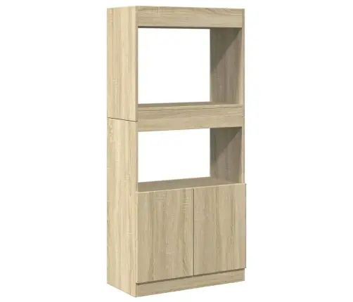 Augstais Skapis, Ozola Krāsa, 63X33X140 Cm, Inženierijas Koks Vidaxl