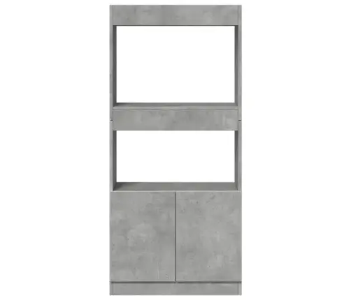 Augstais Skapis, Betona Pelēks, 63X33X140 Cm, Inženierijas Koks Vidaxl