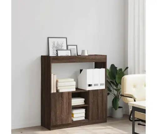 Kõrge Kapp, Pruun Tamm, 92X33X100 cm Tehispuit