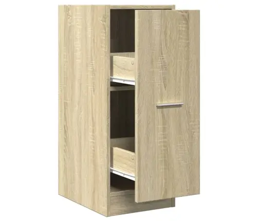 Atvilktņu Skapītis, Ozolkoka, 30X41X77,5 Cm, Inženierijas Koks Vidaxl