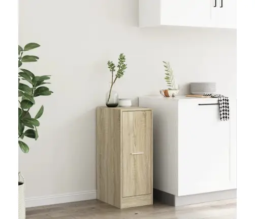 Atvilktņu Skapītis, Ozolkoka, 30X41X77,5 Cm, Inženierijas Koks Vidaxl