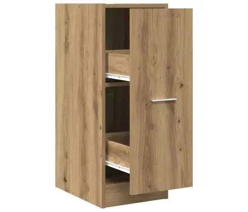 Atvilktņu Skapītis, Koka Krāsa, 30X41X77,5Cm, Inženierijas Koks Vidaxl