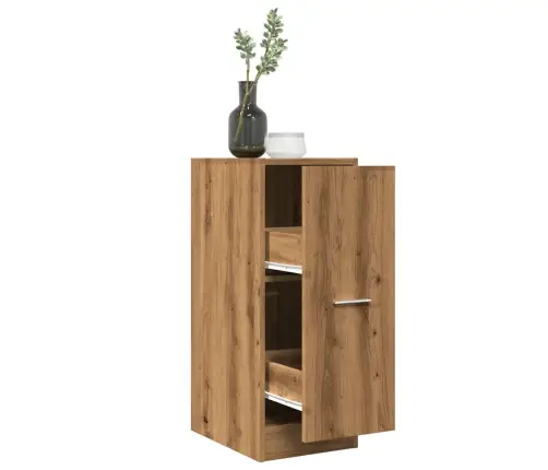 Atvilktņu Skapītis, Koka Krāsa, 30X41X77,5Cm, Inženierijas Koks Vidaxl