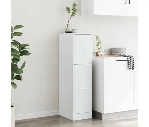 Atvilktņu Skapis, Balts, 30X41X118 Cm, Inženierijas Koks Vidaxl