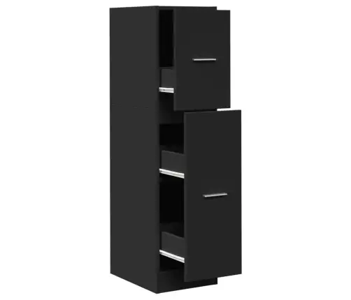 Atvilktņu Skapis, Melns, 30X41X118 Cm, Inženierijas Koks Vidaxl