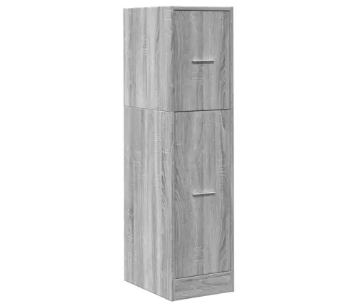 Atvilktņu Skapis, Pelēka Koka, 30X41X118 Cm, Inženierijas Koks Vidaxl