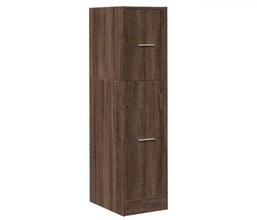Atvilktņu Skapis, Brūna Ozola, 30X41X118 Cm, Inženierijas Koks Vidaxl