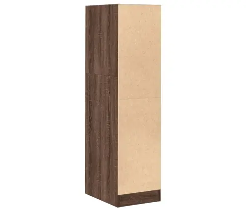 Atvilktņu Skapis, Brūna Ozola, 30X41X118 Cm, Inženierijas Koks Vidaxl