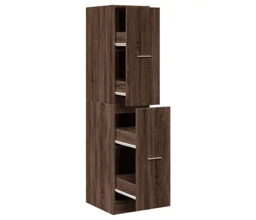 Sahtlitega Kapp, Pruun Tamm, 30X41X144,5 cm Tehispuit