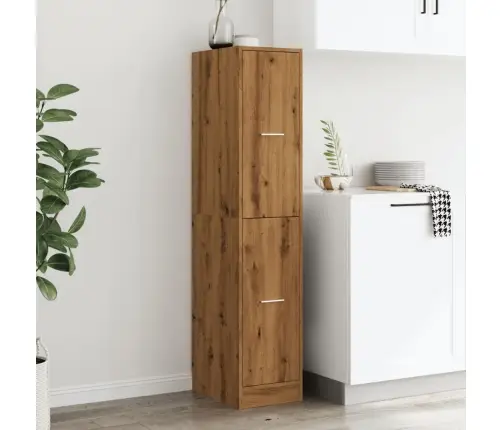 Vaistinės Spintelė, Meniško Ąžuolo Spalvos, 30X41X144,5 cm Inžinerinė Mediena