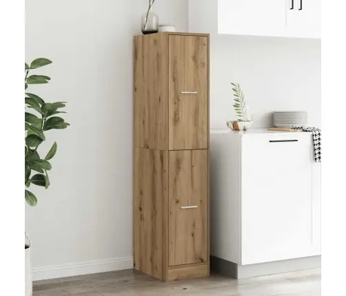 Vaistinės Spintelė, Meniško Ąžuolo Spalvos, 30X41X144,5 cm Inžinerinė Mediena