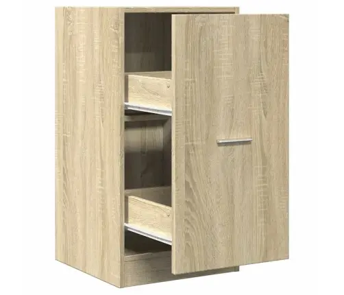 Atvilktņu Skapītis, Ozolkoka, 40X41X77,5 Cm, Inženierijas Koks Vidaxl