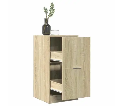 Atvilktņu Skapītis, Ozolkoka, 40X41X77,5 Cm, Inženierijas Koks Vidaxl