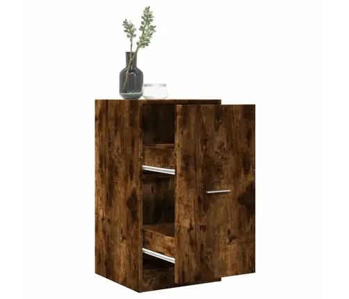 Atvilktņu Skapītis, Ozolkoka, 40X41X77,5 Cm, Inženierijas Koks Vidaxl