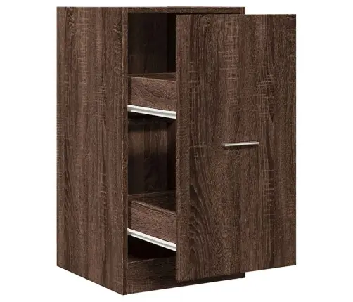 Sahtlitega Kapp, Pruun Tamm, 40X41X77,5 cm Tehispuit