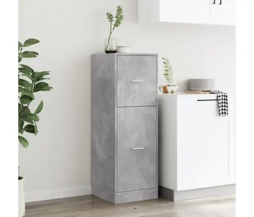 Vaistų Spintelė,  Betono Pilkos Spalvos, 40X41X118cm Mediena