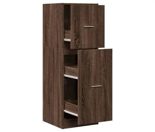 Sahtlitega Kapp, Pruun Tamm, 40X41X118 cm Tehispuit