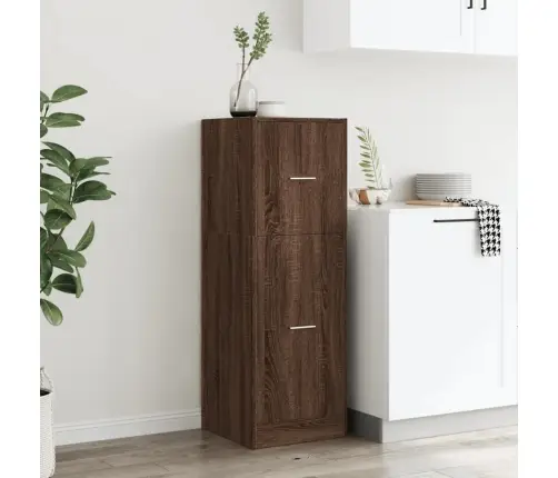 Sahtlitega Kapp, Pruun Tamm, 40X41X118 cm Tehispuit