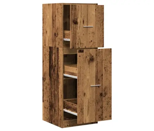 Atvilktņu Skapītis, Veca Koka, 40X41X118 Cm, Inženierijas Koks Vidaxl