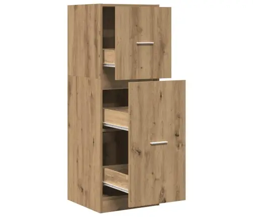 Atvilktņu Skapis, Koka Krāsa, 40X41X118 Cm, Inženierijas Koks Vidaxl