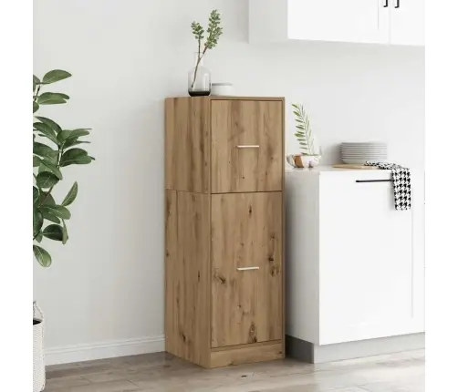 Atvilktņu Skapis, Koka Krāsa, 40X41X118 Cm, Inženierijas Koks Vidaxl