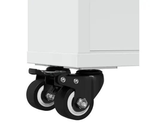 Šauri Glabāšanas Ratiņi, Balti, 48X13X68 Cm, Konstruēts Koks Vidaxl