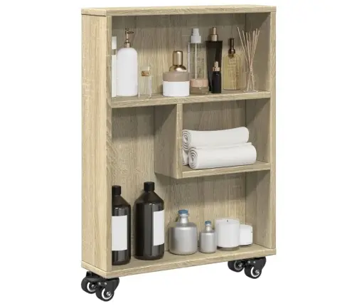 Kitsas Hoiukäru, Sonoma Tamm, 48 X 13 X 68 cm Töödeldud Puit