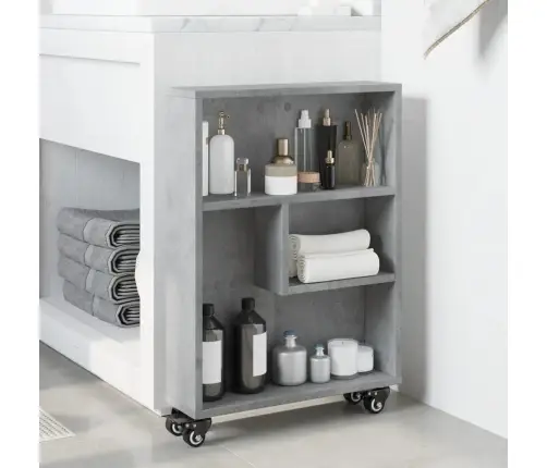 Šauri Glabāšanas Ratiņi, Betona Pelēks, 48X13X68 Cm Vidaxl