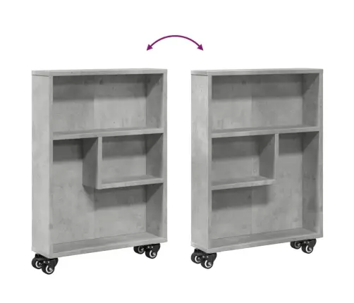 Šauri Glabāšanas Ratiņi, Betona Pelēks, 48X13X68 Cm Vidaxl