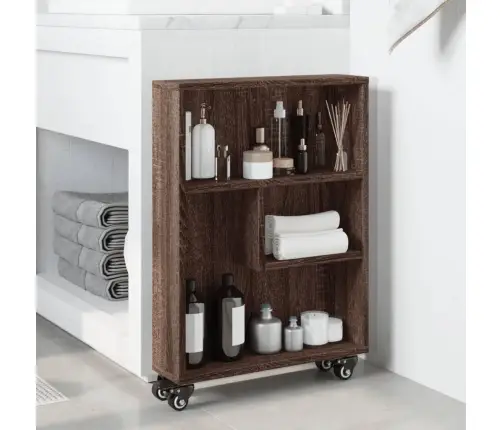 Šauri Glabāšanas Ratiņi, Brūna Ozola, 48X13X68 Cm Vidaxl